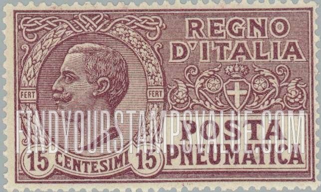 FindYourStampsValue: PNEUMATIC POST - King Victor Emmanuel III
