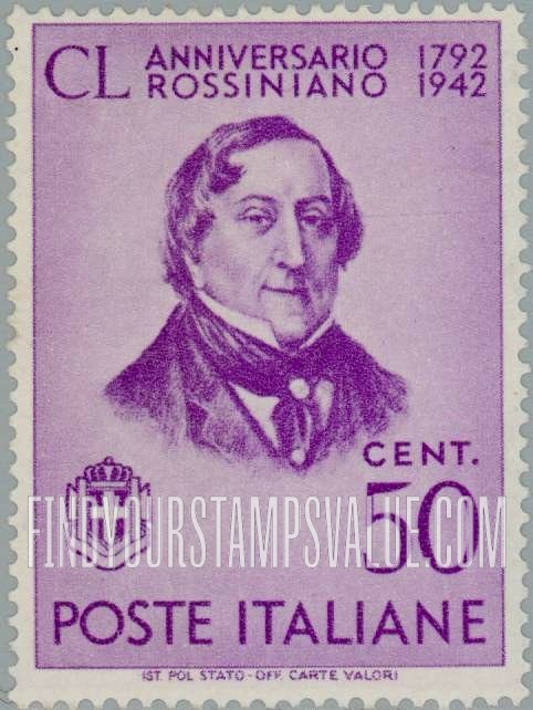 FindYourStampsValue: Gioacchino Rossini