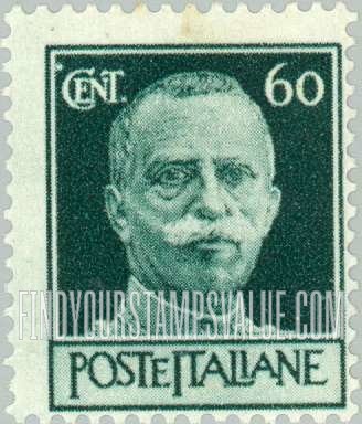 FindYourStampsValue: King Victor Emmanuel III: Types of 1929 Redrawn Fasces Removed