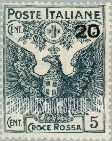 FindYourStampsValue: SEMI-POSTAL - Italian Eagle Bearing Arms of Savoy