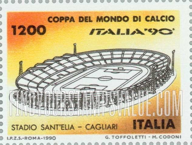 FindYourStampsValue: 1990 World Cup Soccer Championships, Italy: Sant’elia Stadium, Cagliari