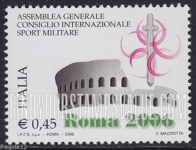 FindYourStampsValue: General Assembly of International Military Sport Council, Rome