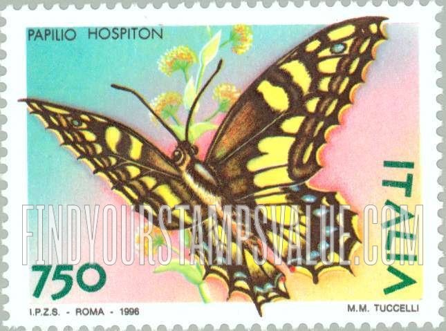 FindYourStampsValue: Butterflies: Papilio hospiton