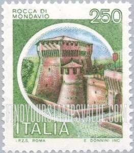 FindYourStampsValue: Castles: Rocca di Mondavio