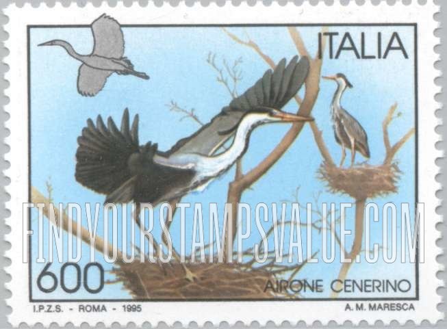 FindYourStampsValue: Birds: Heron