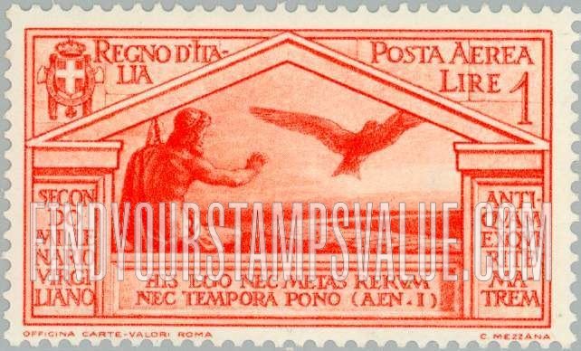 FindYourStampsValue: AIR POST - Virgil Type of Postage: Jupiter sending forth his eagle