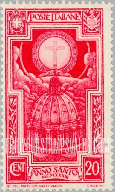FindYourStampsValue: Cross in Halo, St. Peter’s Dome