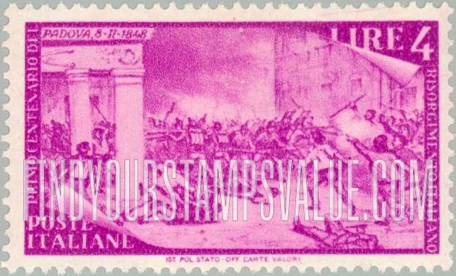 FindYourStampsValue: Uprising at Palermo, Jan. 12, 1948