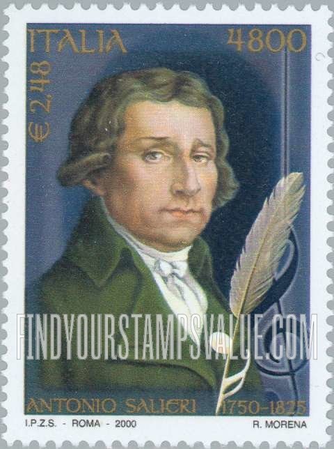 FindYourStampsValue: Antonio Salieri (1750-1825), Composer