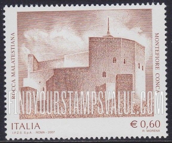 FindYourStampsValue: Malatesta Castle, Montefiore Conca
