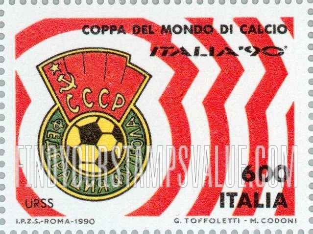 FindYourStampsValue: Soccer club emblems and stadiums in Italy: Russia
