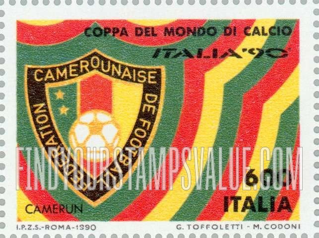 FindYourStampsValue: Soccer club emblems and stadiums in Italy: Cameroun