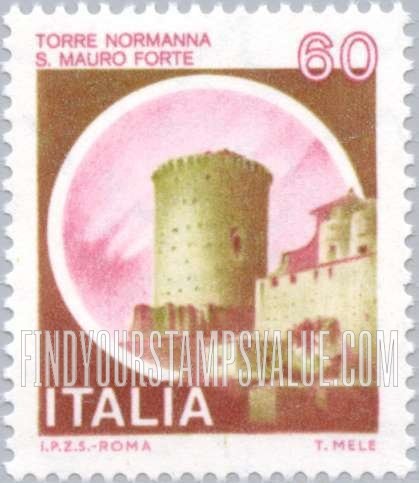 FindYourStampsValue: Castles: Norman Tower, St. Mauro Fort
