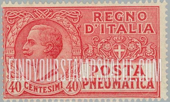 FindYourStampsValue: PNEUMATIC POST - King Victor Emmanuel III