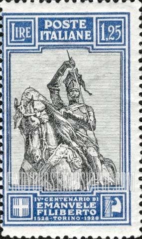 FindYourStampsValue: Statue of Philibert, Turin
