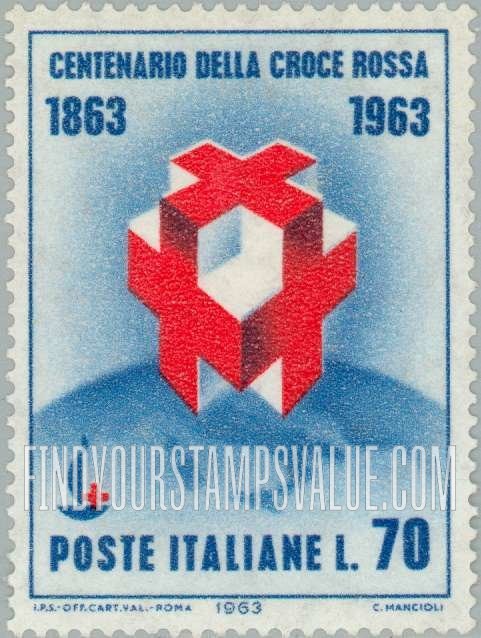 FindYourStampsValue: Crosses and Centenary Emblem on Globe