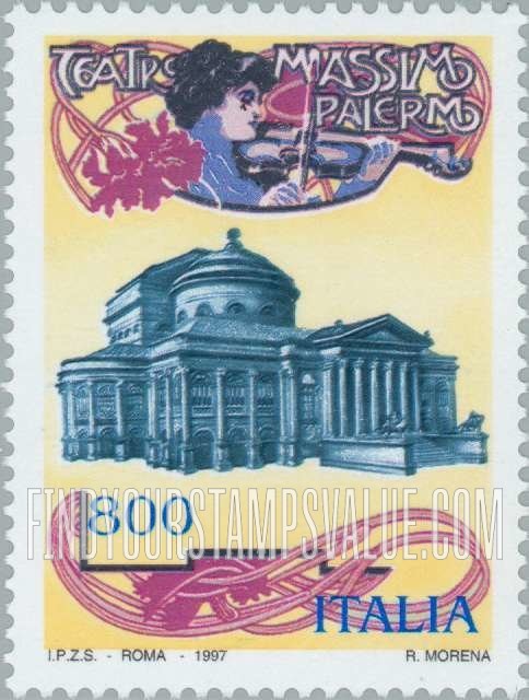 FindYourStampsValue: Massimo Theatre, Palermo, Centennial