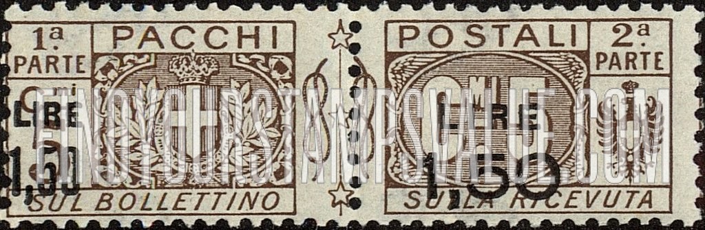 FindYourStampsValue: PARCEL POST - Pacchi Postali: Surcharged