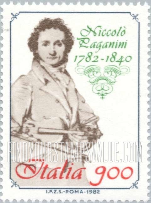 FindYourStampsValue: Niccolo Paganini (1782-1840), Composer, Violinist