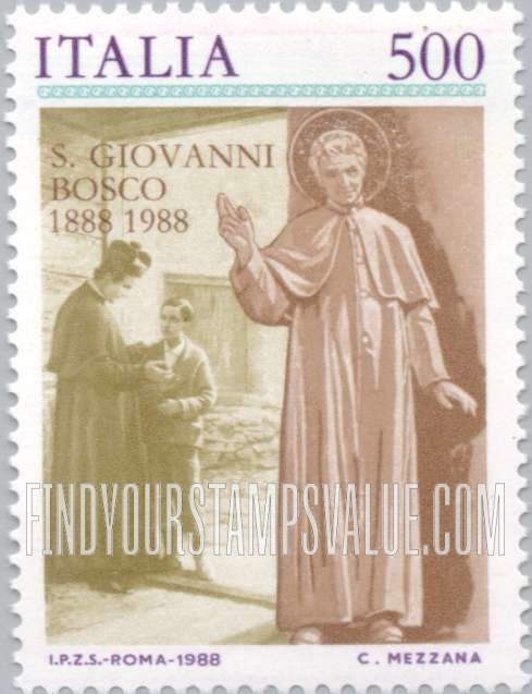 FindYourStampsValue: St. John Bosco (1815-1888), Educator