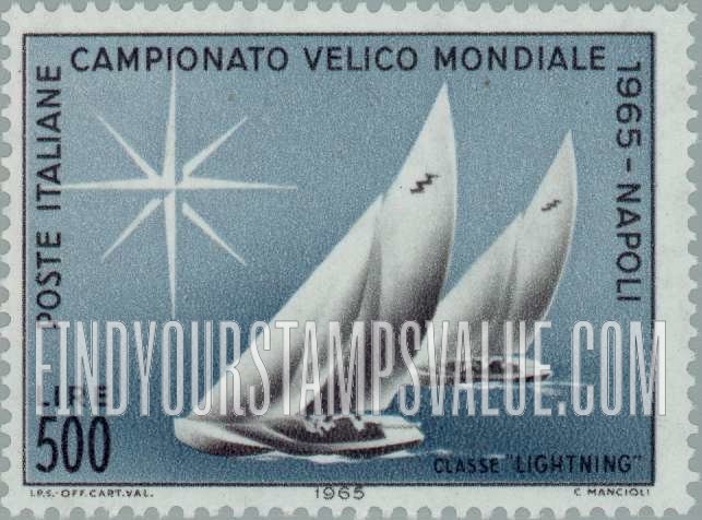 FindYourStampsValue: Sailboats, Lightning class