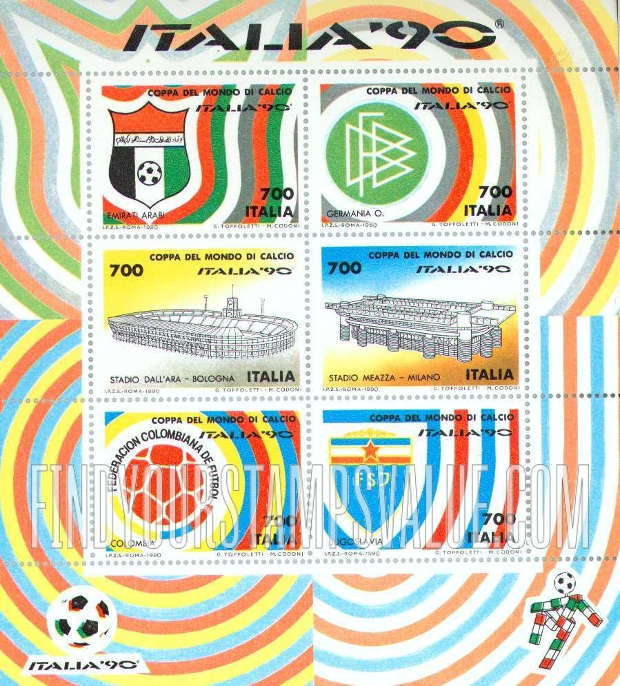 FindYourStampsValue: 1990 World Cup Soccer Championships, Italy