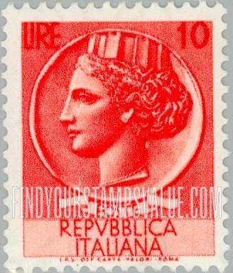 FindYourStampsValue: “Italia” after Syracusean Coin