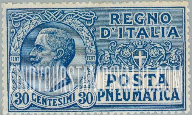 FindYourStampsValue: PNEUMATIC POST - King Victor Emmanuel III