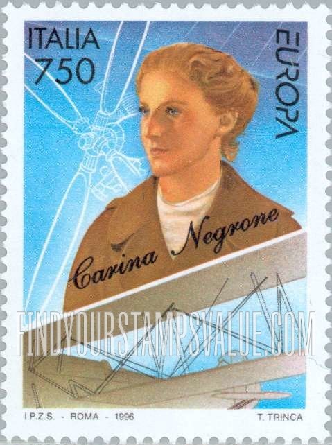 FindYourStampsValue: Europa (Famous Women): Carina Negrone, pilot