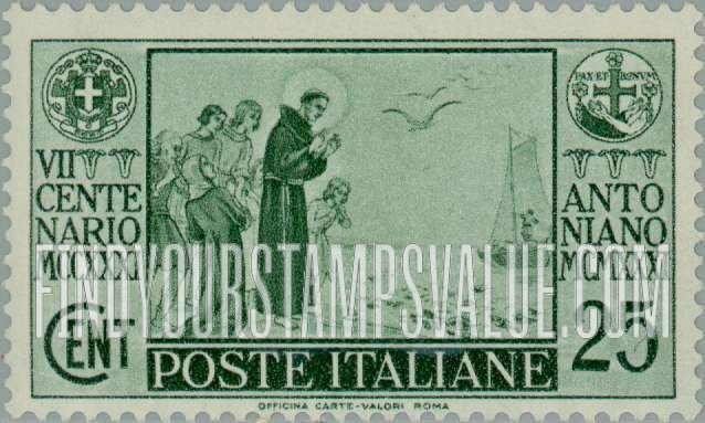 FindYourStampsValue: St. Anthony being Installed as a Franciscan