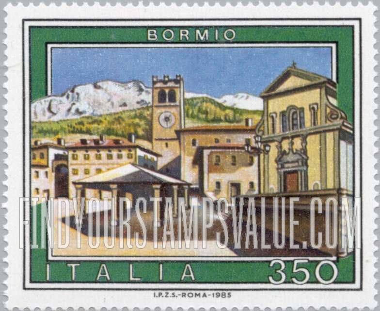 FindYourStampsValue: Tourist Type of 1974: Bormio town center