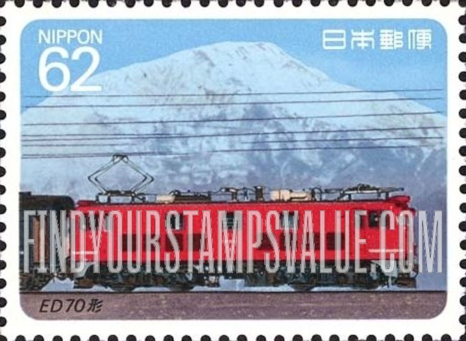 FindYourStampsValue: Electric Locomotives: EF58 - 電気機関車、ED70形