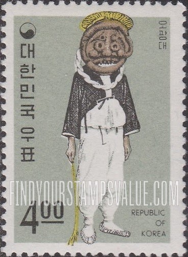 FindYourStampsValue: Okwangdae Clown - 오광대