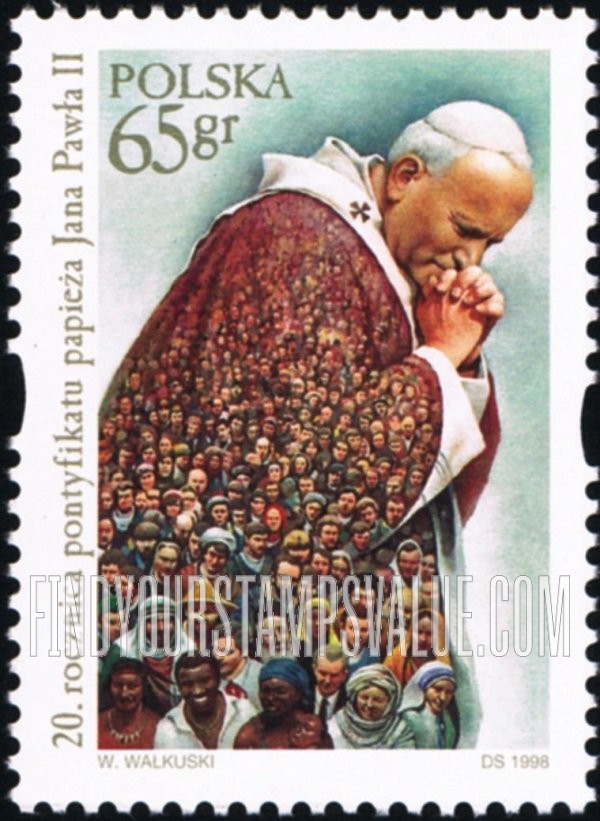 FindYourStampsValue: Pontificate of John Paul II, 20th Anniversary