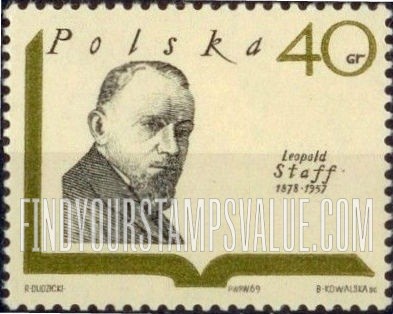 FindYourStampsValue: Polish Writers: Leopold Staff (1878-1957)