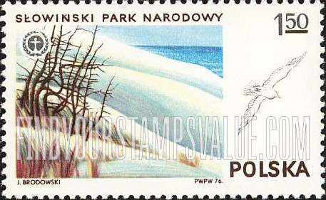 FindYourStampsValue: National Parks: Slowinski Park and sea gull