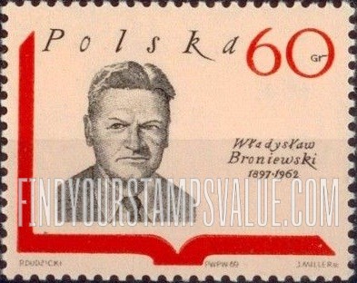 FindYourStampsValue: Polish Writers: Wladyslaw Broniewski (1897-1962)