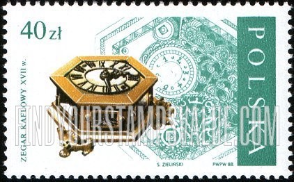 FindYourStampsValue: Antique Clocks: Gdansk six-sided clock signed by Benjamin Zoll, 17th centennial