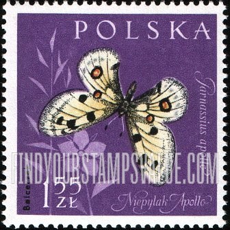 FindYourStampsValue: Insects: Apollo butterfly