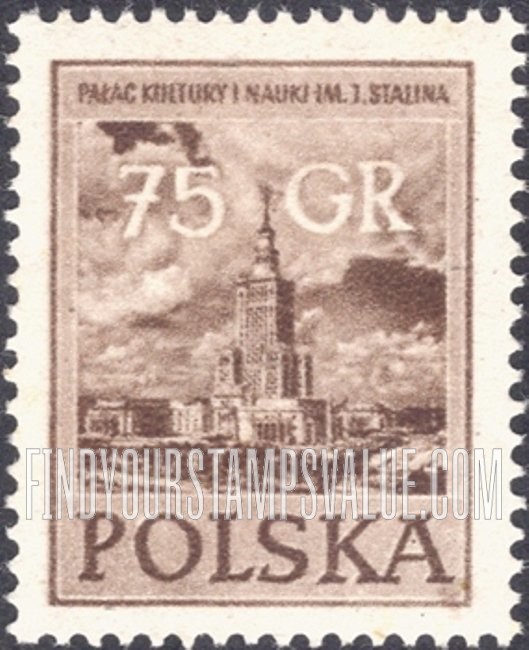 FindYourStampsValue: Stalin Palace of Culture and Science, Warsaw