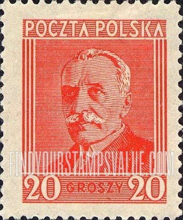 FindYourStampsValue: President Ignacy Moscicki