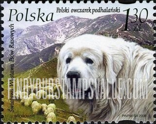 FindYourStampsValue: Dogs: Polski owczarek podhalanski (Polish Podhale sheepdog)