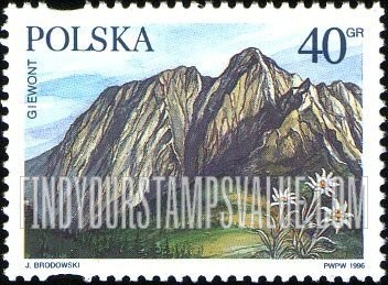 FindYourStampsValue: Mountain Scenes, Tatra National Park: Giewont