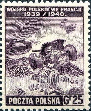 FindYourStampsValue: EXILE GOVERNMENT IN GREAT BRITAIN - Polish Army in France, 1939-40