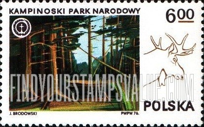 FindYourStampsValue: National Parks: Kampinoski Park and elk