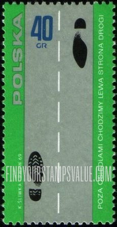 FindYourStampsValue: Traffic safety: “Walk at Left”