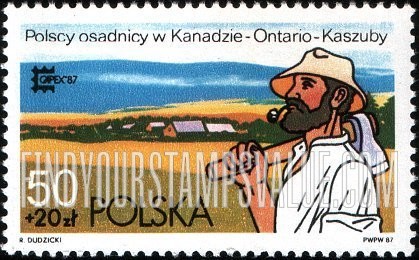 FindYourStampsValue: SEMI-POSTAL - Polish Immigrant Settling in Kasubia, Ontario