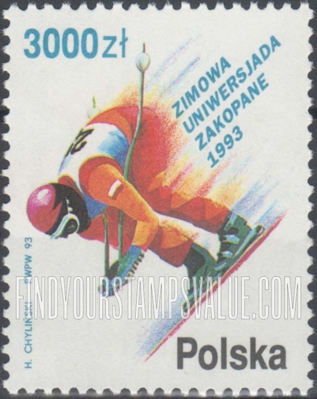FindYourStampsValue: 1993 Winter University Games, Zakopane