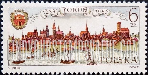 FindYourStampsValue: 750th Anniversary of Torun Municipality
