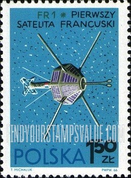 FindYourStampsValue: Spacecraft: FR 1 (France)